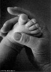 baby foot in hand